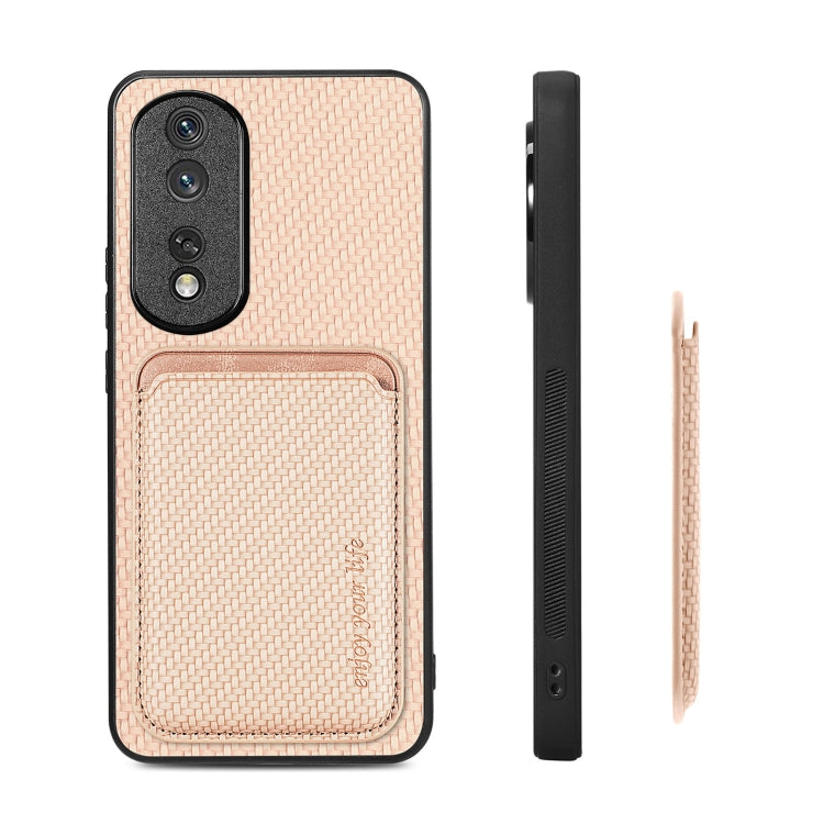 For Honor 80 Pro Carbon Fiber Leather Card Magsafe Phone Case(Khaki) - free shipping - PMC TechLife - Order now!