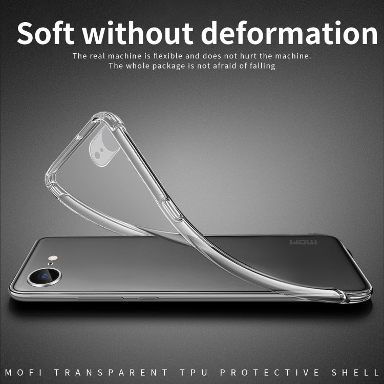 For iPhone 16e MOFI Ming Series Ultra-thin TPU Phone Case(Transparent) - iPhone 16e Cases by MOFI | Online Shopping South Africa | PMC Jewellery | Buy Now Pay Later Mobicred