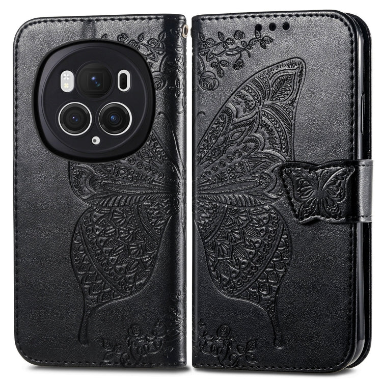 For Honor Magic6 Pro Butterfly Love Flower Embossed Leather Phone Case(Black) - Honor Cases by PMC Jewellery | Online Shopping South Africa | PMC Jewellery | Buy Now Pay Later Mobicred