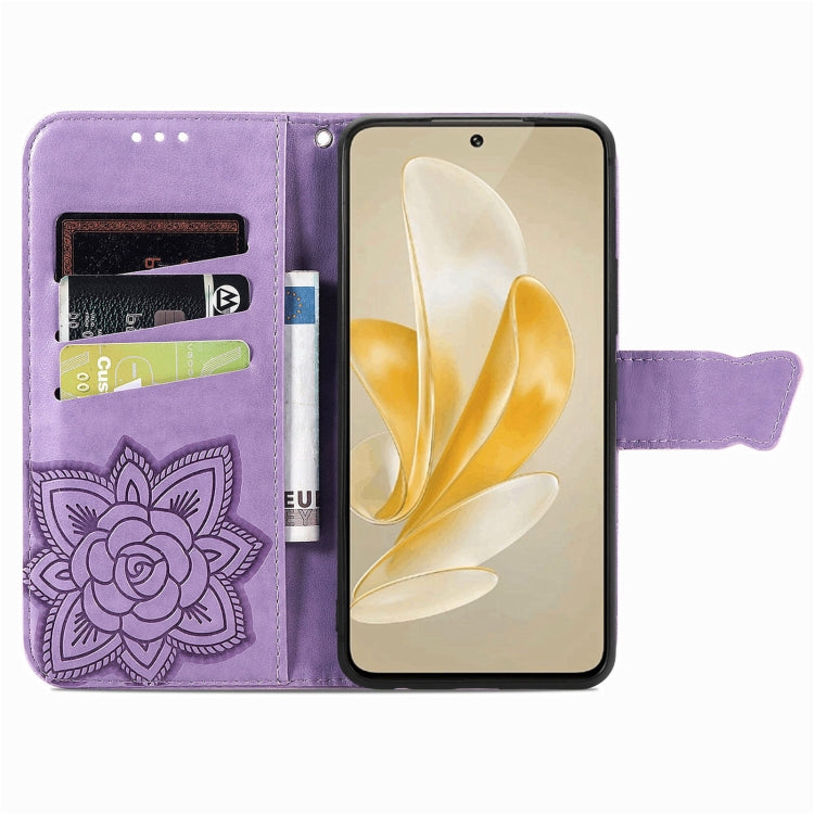 For vivo X100 Butterfly Love Flower Embossed Leather Phone Case(Lavender) - X100 Cases by imak | Online Shopping South Africa | PMC Jewellery | Buy Now Pay Later Mobicred