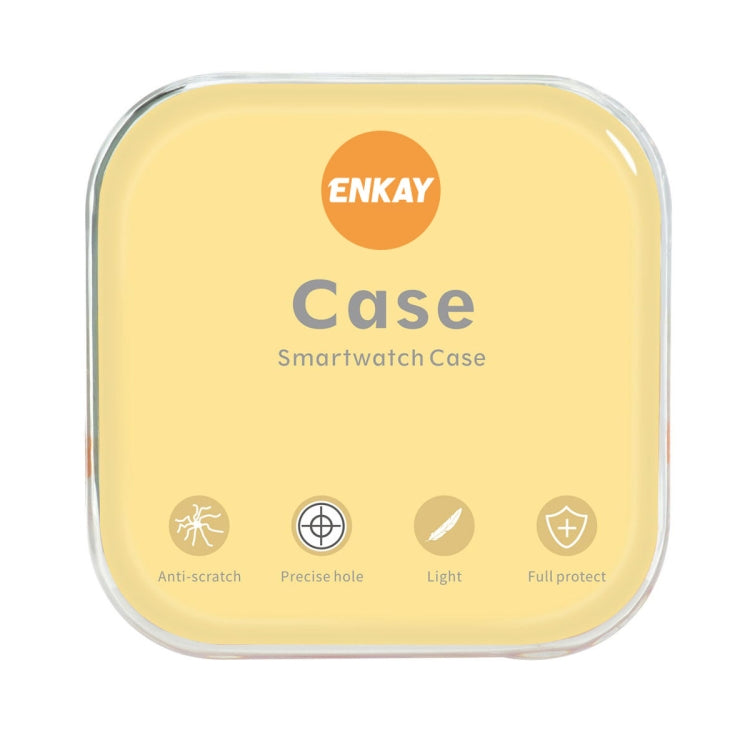 For Garmin Forerunner 265S ENKAY Hat-Prince Transparent TPU Frame Drop Protection Case(Orange) - Watch Cases by ENKAY | Online Shopping South Africa | PMC TechLife | Buy Now Pay Later Mobicred