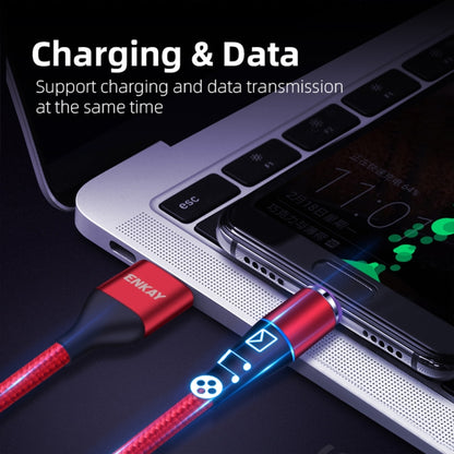 ENKAY 2 in 1 5A USB to Type-C + 8 Pin Magnetic Fast Charging Data Cable with LED Light, Length: 1m(Silver) - Charging Cable & Head by ENKAY | Online Shopping South Africa | PMC Jewellery | Buy Now Pay Later Mobicred