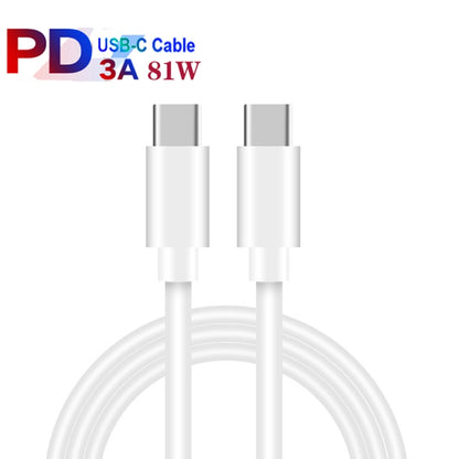 GaN PD65W Type-C x 2 + USB3.0 Charger with Type-C to Type-C Data Cable ,EU Plug(White) - USB Charger by PMC Jewellery | Online Shopping South Africa | PMC Jewellery | Buy Now Pay Later Mobicred