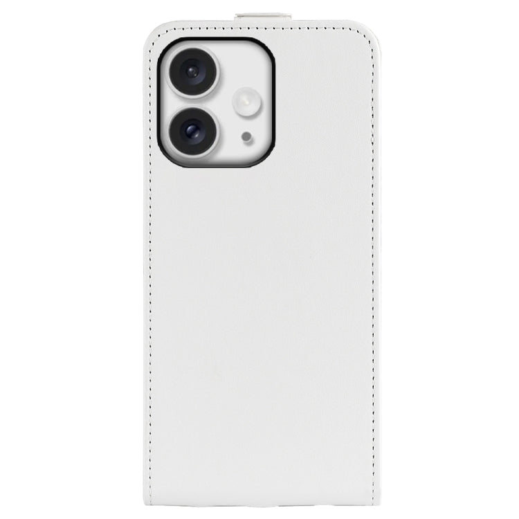 For iPhone 16 Pro R64 Texture Single Vertical Flip Leather Phone Case(White) - iPhone 16 Pro Cases by PMC Jewellery | Online Shopping South Africa | PMC Jewellery | Buy Now Pay Later Mobicred