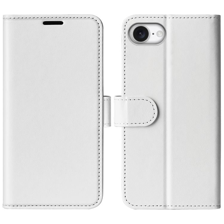 For iPhone 16e R64 Texture Horizontal Flip Leather Phone Case(White) - iPhone 16e Cases by PMC TechLife | Online Shopping South Africa | PMC TechLife | Buy Now Pay Later Mobicred