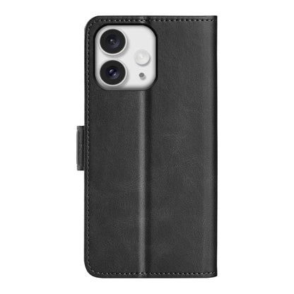 For iPhone 16 Pro Dual-side Magnetic Buckle Horizontal Flip Leather Phone Case(Black) - iPhone 16 Pro Cases by PMC Jewellery | Online Shopping South Africa | PMC Jewellery | Buy Now Pay Later Mobicred