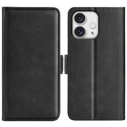 For iPhone 16 Pro Max Dual-side Magnetic Buckle Horizontal Flip Leather Phone Case(Black) - iPhone 16 Pro Max Cases by PMC Jewellery | Online Shopping South Africa | PMC Jewellery | Buy Now Pay Later Mobicred