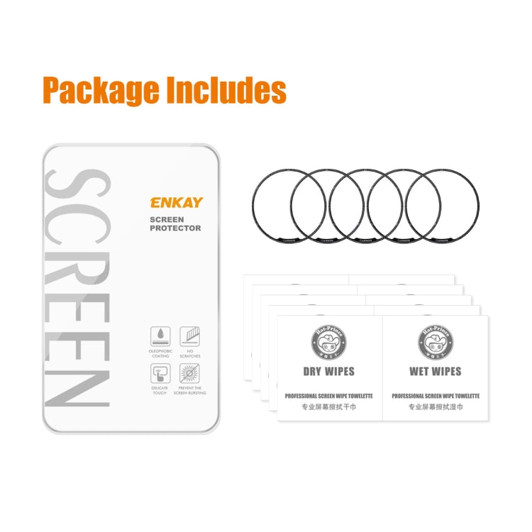 For Garmin Fenix 7X Pro 5pcs ENKAY 3D Full Coverage Soft PC Edge PMMA HD Screen Protector Film - free shipping - PMC TechLife - Order now!