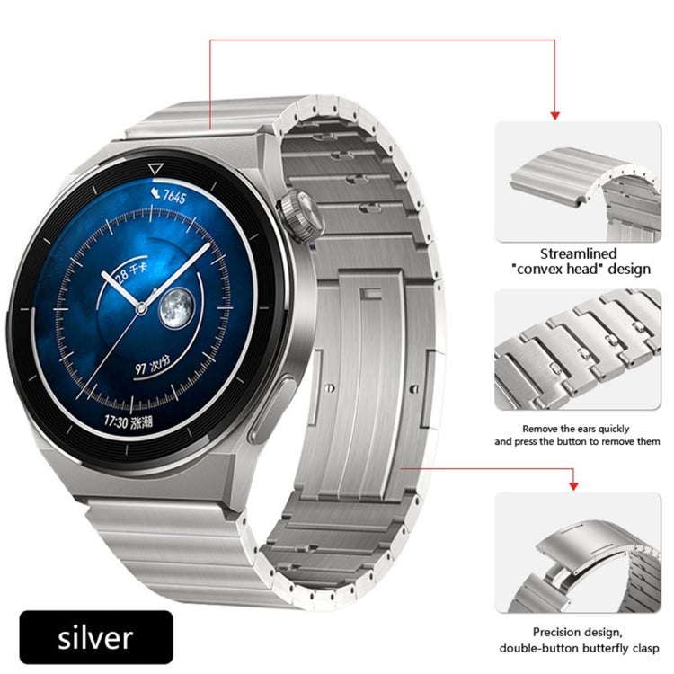 For Huawei Watch GT Runner Titanium Alloy Quick Release Watch Band(Silver) - Watch Bands by PMC TechLife | Online Shopping South Africa | PMC TechLife