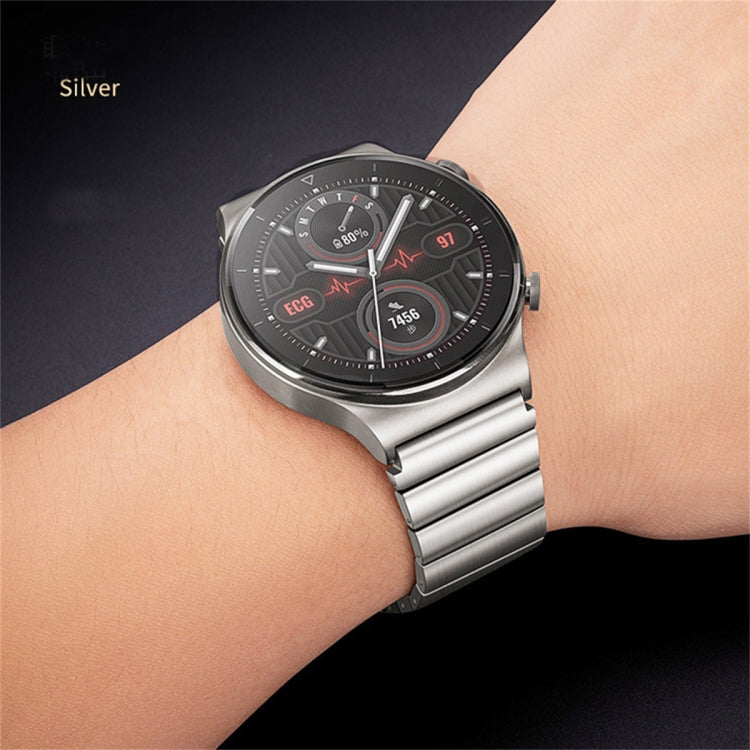 For Huawei Watch GT Runner One Bead Titanium Alloy Watch Band(Silver) - Watch Bands by PMC TechLife | Online Shopping South Africa | PMC TechLife
