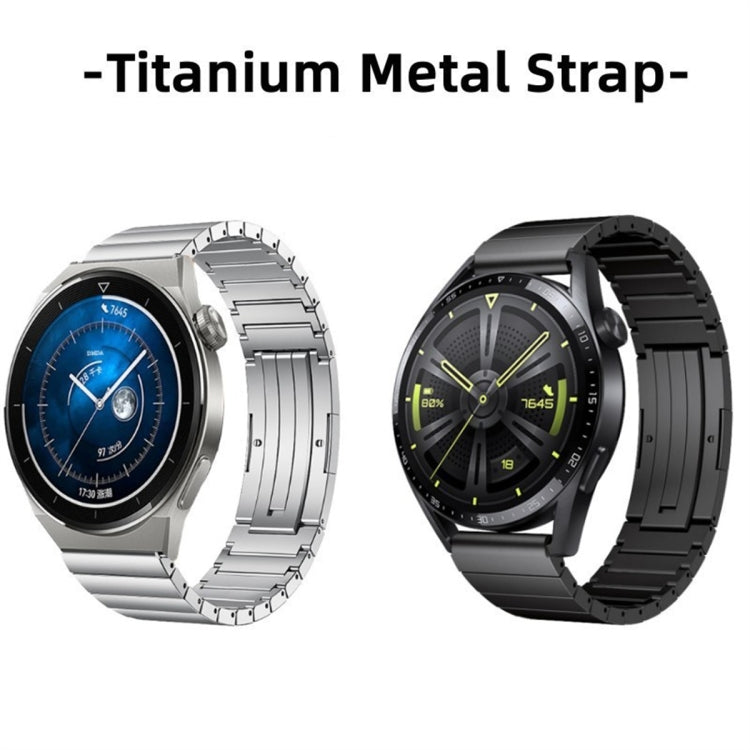 For Huawei Watch GT Runner One Bead Titanium Alloy Watch Band(Black) - Watch Bands by PMC TechLife | Online Shopping South Africa | PMC TechLife