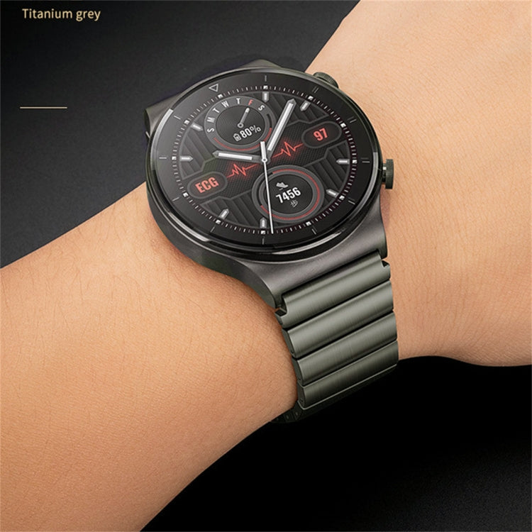 For Samsung Galaxy Watch 3 45mm One Bead Titanium Alloy Watch Band(Gray) - Watch Bands by PMC Jewellery | Online Shopping South Africa | PMC Jewellery