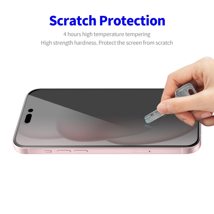 For iPhone 16 5pcs ENKAY Hat-Prince 28° Anti-peeping Tempered Glass Protector Full Screen Film - iPhone 16 Tempered Glass by ENKAY | Online Shopping South Africa | PMC Jewellery | Buy Now Pay Later Mobicred