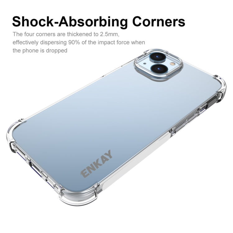 For iPhone 15 ENKAY Hat-Prince Transparent TPU Shockproof Phone Case - iPhone 15 Cases by ENKAY | Online Shopping South Africa | PMC Jewellery | Buy Now Pay Later Mobicred