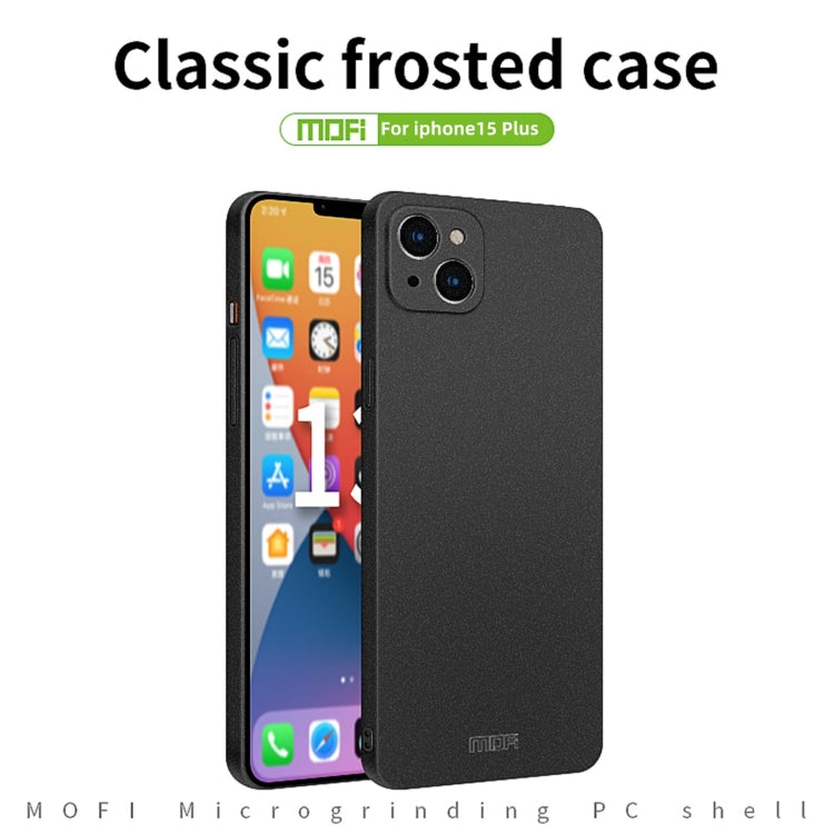 For iPhone 15 Pro Max MOFI Fandun Series Frosted PC Ultra-thin All-inclusive Phone Case(Gray) - iPhone 15 Pro Max Cases by MOFI | Online Shopping South Africa | PMC Jewellery