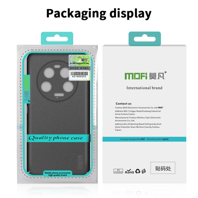 For Xiaomi 14 Ultra MOFI Fandun Series Frosted PC Ultra-thin All-inclusive Phone Case(Green) - 14 Ultra Cases by MOFI | Online Shopping South Africa | PMC Jewellery | Buy Now Pay Later Mobicred