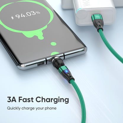 ENKAY PD60W Type-C to Type-C / 8 Pin / Micro USB Magnetic 540 Degrees Rotating Fast Charging Cable, Length:2m(Green) - Charging Cable & Head by ENKAY | Online Shopping South Africa | PMC Jewellery | Buy Now Pay Later Mobicred