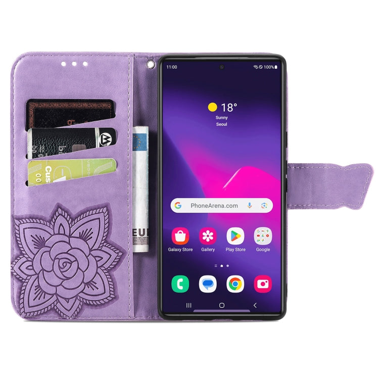 For Samsung Galaxy S24 Ultra 5G Butterfly Love Flower Embossed Leather Phone Case(Light Purple) - Galaxy S24 Ultra 5G Cases by PMC Jewellery | Online Shopping South Africa | PMC Jewellery