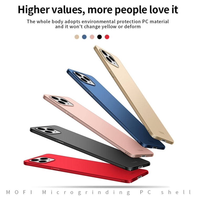 For iPhone 15 Pro Max MOFI Frosted PC Ultra-thin Hard Phone Case(Gold) - free shipping - PMC TechLife - Order now!