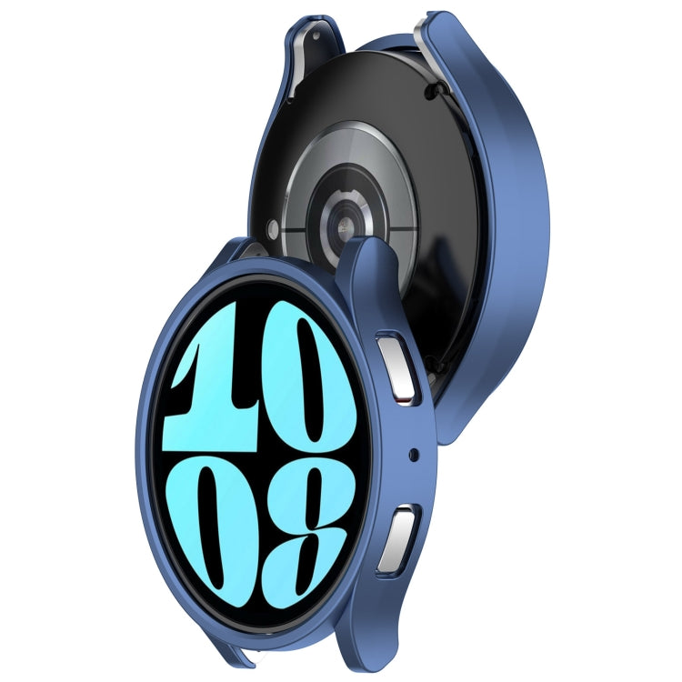 For Samsung Galaxy Watch 6 44mm Half Coverage Hollow PC Watch Protective Case(Blue) - Watch Cases by PMC TechLife | Online Shopping South Africa | PMC TechLife