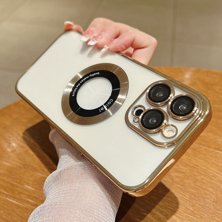 For iPhone 15 Magsafe Electroplating TPU Phone Case(Golden) - iPhone 15 Cases by PMC TechLife | Online Shopping South Africa | PMC TechLife