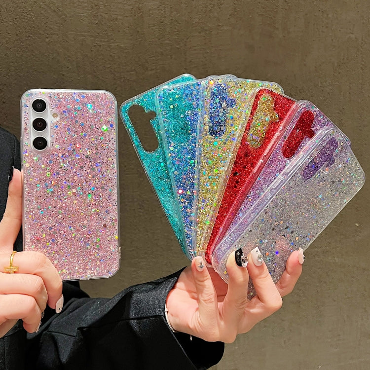 For Samsung Galaxy S24 5G Glitter Sequins Epoxy TPU Phone Case(Silver) - Galaxy S24 5G Cases by PMC Jewellery | Online Shopping South Africa | PMC Jewellery