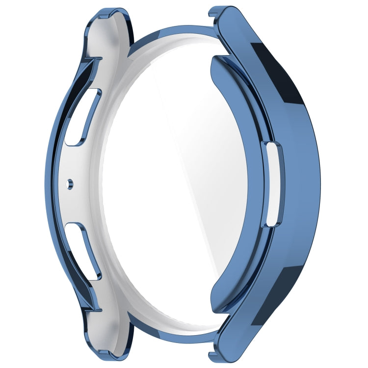 For Samsung Galaxy Watch6 44mm Full Coverage TPU Electroplated Watch Protective Case(Blue) - Watch Cases by PMC Jewellery | Online Shopping South Africa | PMC Jewellery