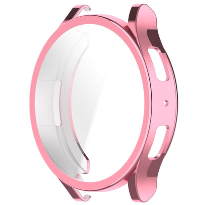 For Samsung Galaxy Watch6 44mm Full Coverage TPU Electroplated Watch Protective Case(Pink) - Watch Cases by PMC Jewellery | Online Shopping South Africa | PMC Jewellery