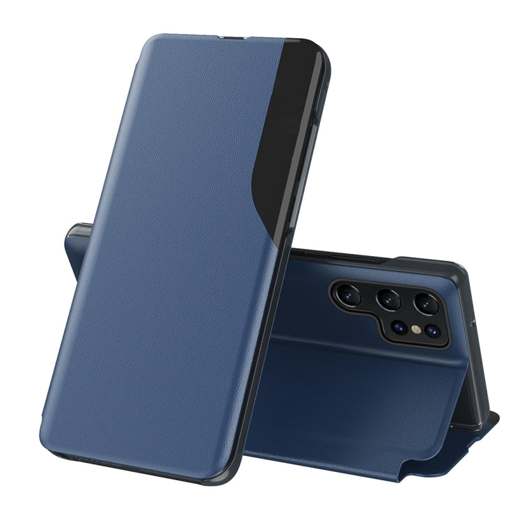 For Samsung Galaxy S25 Ultra 5G Attraction Flip Holder Leather Phone Case(Sapphire Blue) - Galaxy S25 Ultra 5G Cases by PMC Jewellery | Online Shopping South Africa | PMC Jewellery | Buy Now Pay Later Mobicred