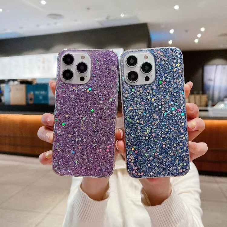 For iPhone 16 Pro Glitter Sequins Epoxy TPU Phone Case(Silver) - iPhone 16 Pro Cases by PMC TechLife | Online Shopping South Africa | PMC TechLife | Buy Now Pay Later Mobicred