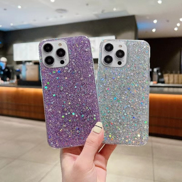 For iPhone 16e Glitter Sequins Epoxy TPU Phone Case(Gold) - iPhone 16e Cases by PMC TechLife | Online Shopping South Africa | PMC TechLife | Buy Now Pay Later Mobicred