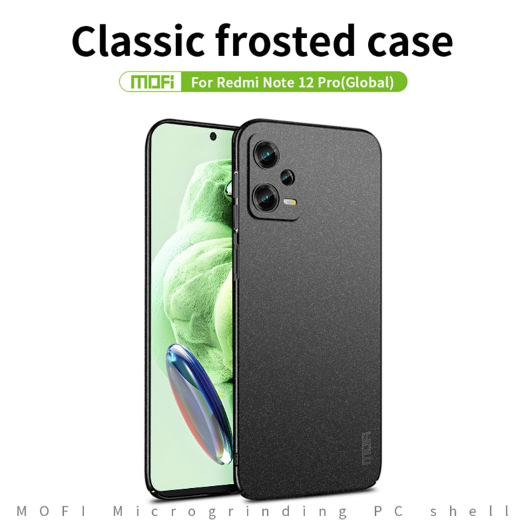 For Xiaomi Redmi Note 12 Pro Global MOFI Fandun Series Frosted PC Ultra-thin All-inclusive Phone Case(Blue) - Xiaomi Cases by MOFI | Online Shopping South Africa | PMC Jewellery