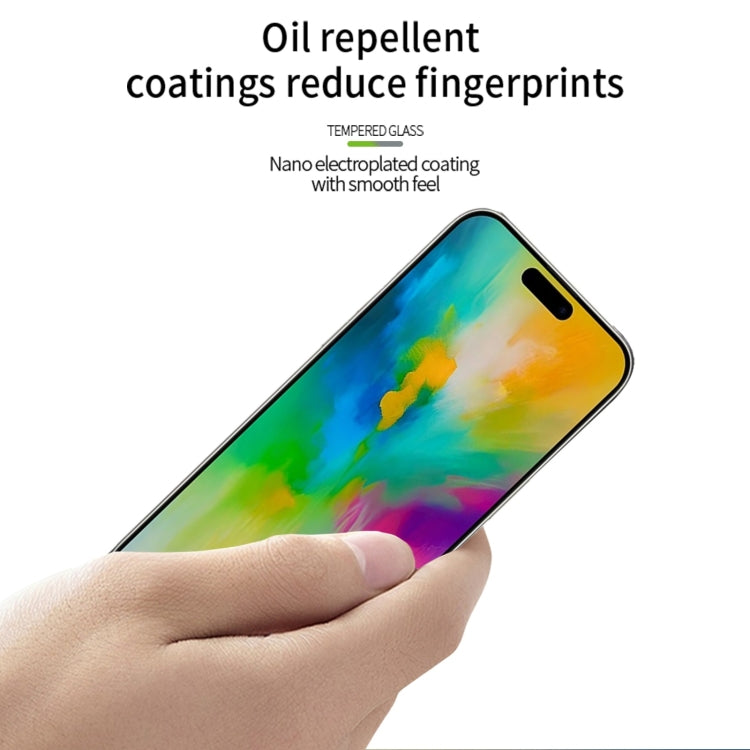 For iPhone 16 MOFI 9H 2.5D Full Screen Tempered Glass Film(Black) - free shipping - PMC TechLife - Order now!