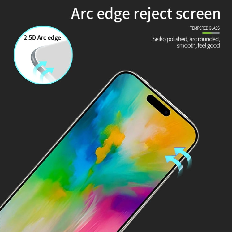 For iPhone 16 Pro MOFI 9H 2.5D Full Screen Tempered Glass Film(Black) - iPhone 16 Pro Tempered Glass by MOFI | Online Shopping South Africa | PMC TechLife | Buy Now Pay Later Mobicred