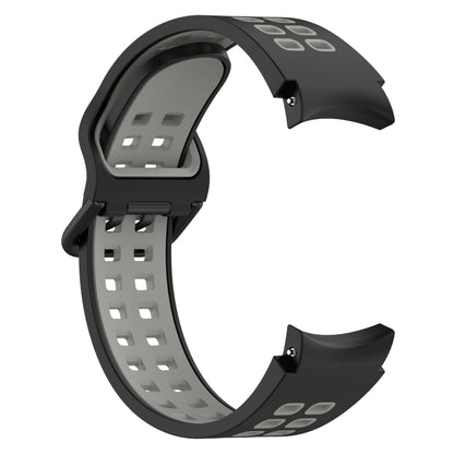 For Samsung Galaxy Watch 6 40mm Two-Color Breathable Silicone Watch Band(Black + Gray) - Watch Bands by PMC Jewellery | Online Shopping South Africa | PMC Jewellery