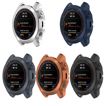 For Garmin Fenix 7X Pro Half Package Electroplated TPU Watch Protective Case(Gold) - Watch Cases by PMC Jewellery | Online Shopping South Africa | PMC Jewellery