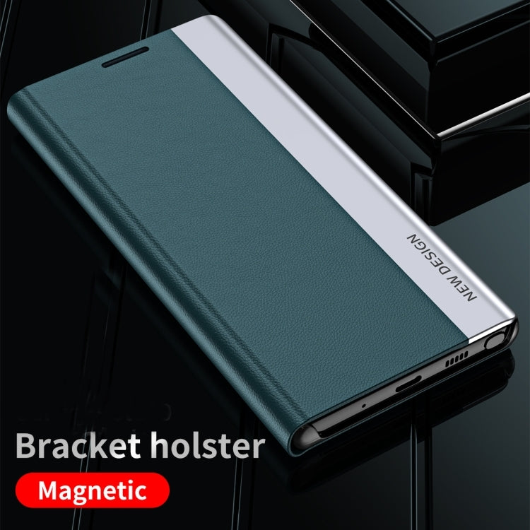 For iPhone 16 Pro Side Electroplated Adsorption Leather Phone Case(Red) - iPhone 16 Pro Cases by PMC TechLife | Online Shopping South Africa | PMC TechLife | Buy Now Pay Later Mobicred