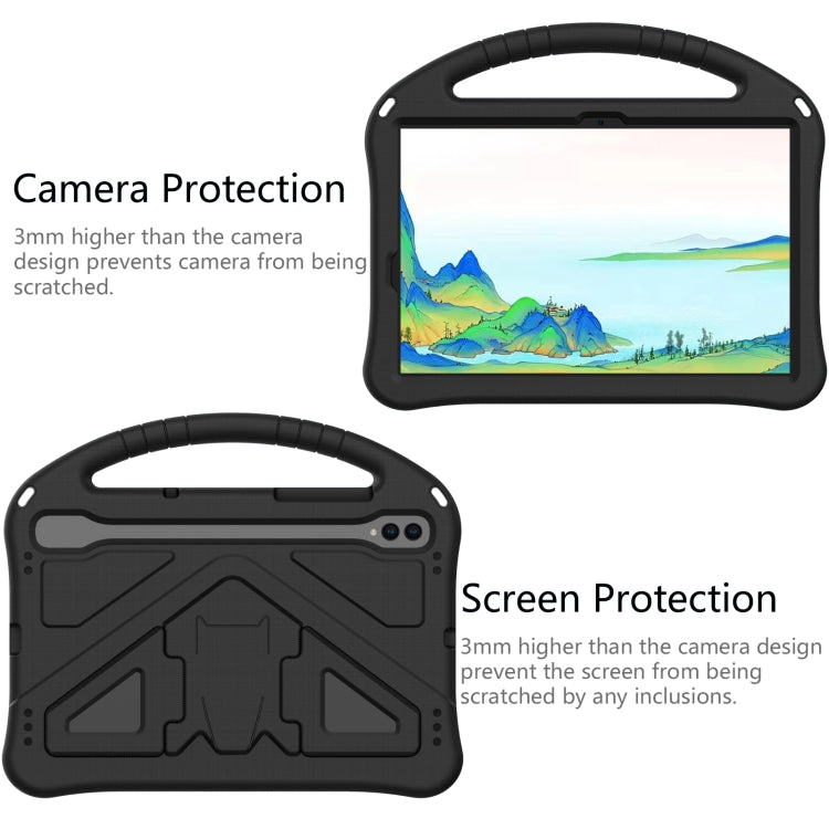 For Samsung Galaxy Tab S9 EVA Shockproof Tablet Case with Holder(Black) - Galaxy Tab S9 Cases by PMC TechLife | Online Shopping South Africa | PMC TechLife
