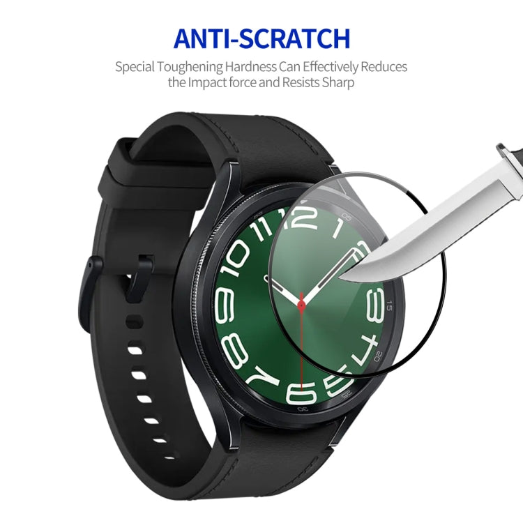 For Samsung Galaxy Watch6 Classic 47mm ENKAY Silk Print Full Glue Coverage High Aluminum-silicon Screen Protector Watch Film - Screen Protector by ENKAY | Online Shopping South Africa | PMC Jewellery