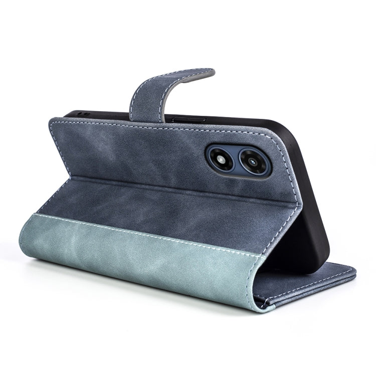 For Motorola Moto G Play 2024 Stitching Horizontal Flip Leather Phone Case(Blue) - Motorola Cases by PMC Jewellery | Online Shopping South Africa | PMC Jewellery | Buy Now Pay Later Mobicred