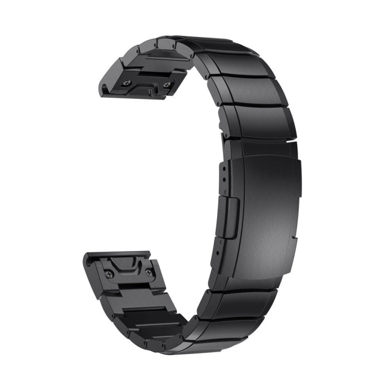 For Garmin Fenix 7 Solar 22mm Titanium Alloy Quick Release Watch Band(Black) - Watch Bands by PMC Jewellery | Online Shopping South Africa | PMC Jewellery