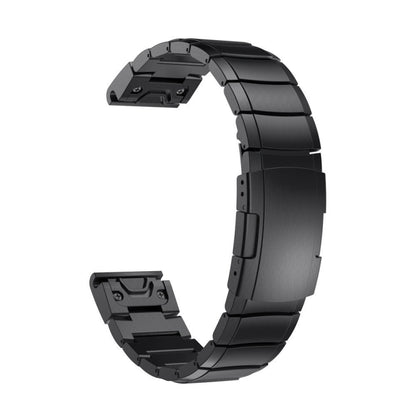 For Garmin Fenix 6 GPS 22mm Titanium Alloy Quick Release Watch Band(Black) - Watch Bands by PMC Jewellery | Online Shopping South Africa | PMC Jewellery