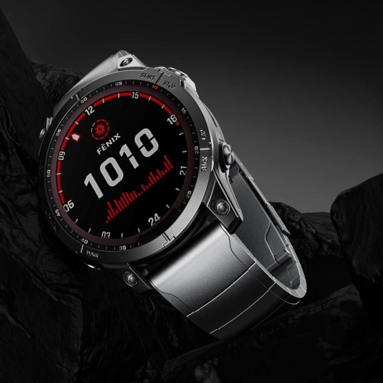For Garmin Descent MK 2 26mm Titanium Alloy Quick Release Watch Band(Black) - Watch Bands by PMC TechLife | Online Shopping South Africa | PMC TechLife