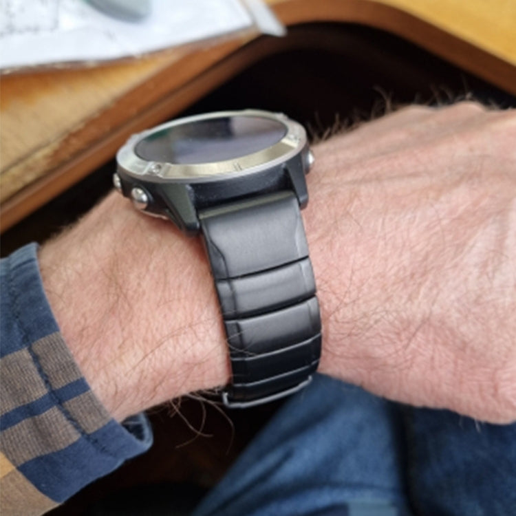 For Garmin Instinct 2X Solar Titanium Alloy Quick Release 26mm Watch Band(Black) - Watch Bands by PMC TechLife | Online Shopping South Africa | PMC TechLife | Buy Now Pay Later Mobicred