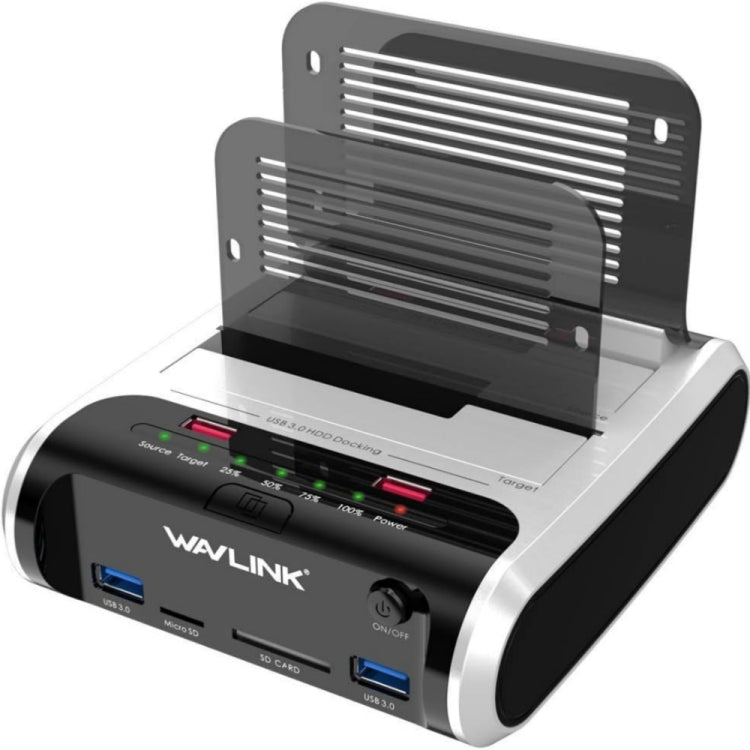 Wavlink ST336A SSD HDD Fast Offline Clone SATA  USB 3.0 External Hard Drive Case(US Plug) - HDD Enclosure by WAVLINK | Online Shopping South Africa | PMC Jewellery | Buy Now Pay Later Mobicred