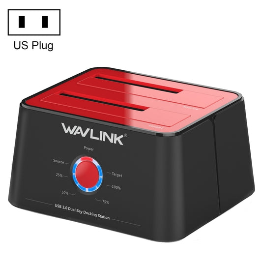 Wavlink ST334U SSD Dual Bay External Hard Drive Docking Station USB 3.0 to SATA I/II/III(US Plug) - External Hard Drives by WAVLINK | Online Shopping South Africa | PMC Jewellery | Buy Now Pay Later Mobicred