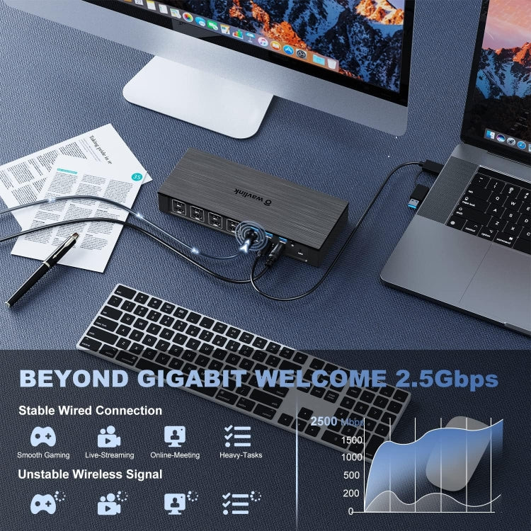 Wavlink UG69PD8 100W PD 18 in 1 Type-C Dock Compatible Type-C Universal Docking Station, Plug:UK Plug - free shipping - PMc TechLife - Order now!