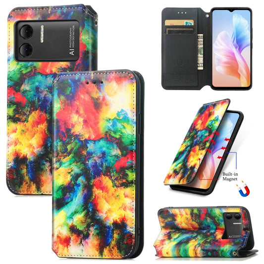 For DOOGEE X98 Pro / X98 CaseNeo Colorful Magnetic Leather Phone Case(Colorful  Cloud) - Doogee Cases by PMC Jewellery | Online Shopping South Africa | PMC Jewellery | Buy Now Pay Later Mobicred