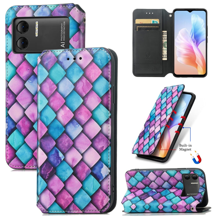 For DOOGEE X98 Pro / X98 CaseNeo Colorful Magnetic Leather Phone Case(Purple Scales) - Doogee Cases by PMC Jewellery | Online Shopping South Africa | PMC Jewellery | Buy Now Pay Later Mobicred