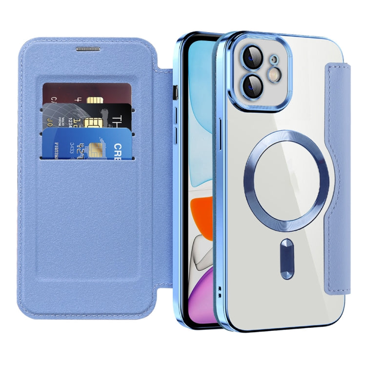 For iPhone 16 Pro Shield Magsafe RFID Anti-theft Rhombus Leather Phone Case(Blue) - iPhone 16 Pro Cases by PMC Jewellery | Online Shopping South Africa | PMC Jewellery | Buy Now Pay Later Mobicred